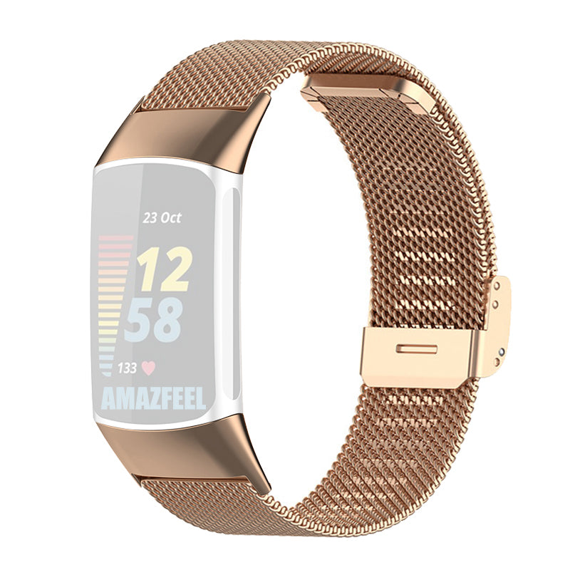 For Fitbit Charge 6 5 Adjustable Milanese Watchband Luxurious Metal Mesh Watch Strap Replacement Wristband For Fitbit Charge 6 5 Adjustable Milanese Watchband Luxurious Metal Mesh Watch Strap Replacement Wristband